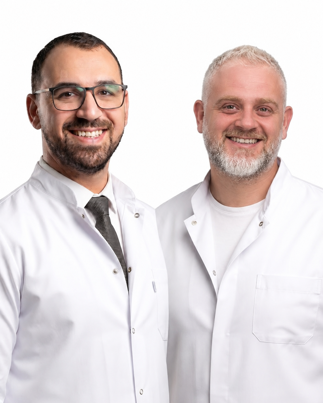 Two Dentica clinicians in white coats